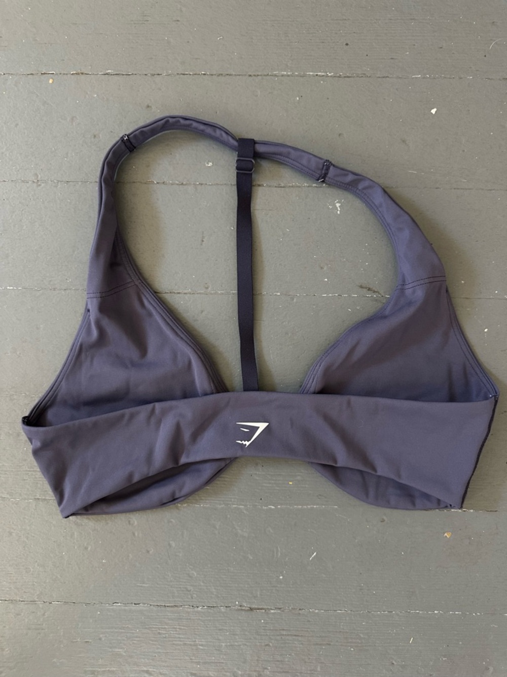 Gymshark Women's Racerback Sports Bra in Charcoal Gray - Picture 2 of 2